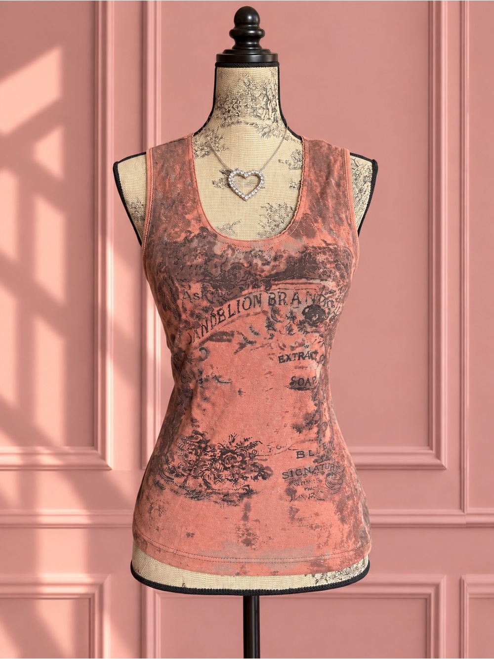 Y2K Rust Graphic Tank Top Size M